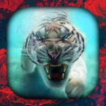 white tiger wallpaper live hd android application logo